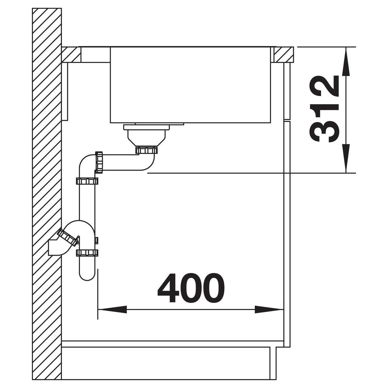 BLANCO SUBLINE 500-IF/A SteelFrame SILGRANIT mit Ablauffernbedienung anthrazit 524111