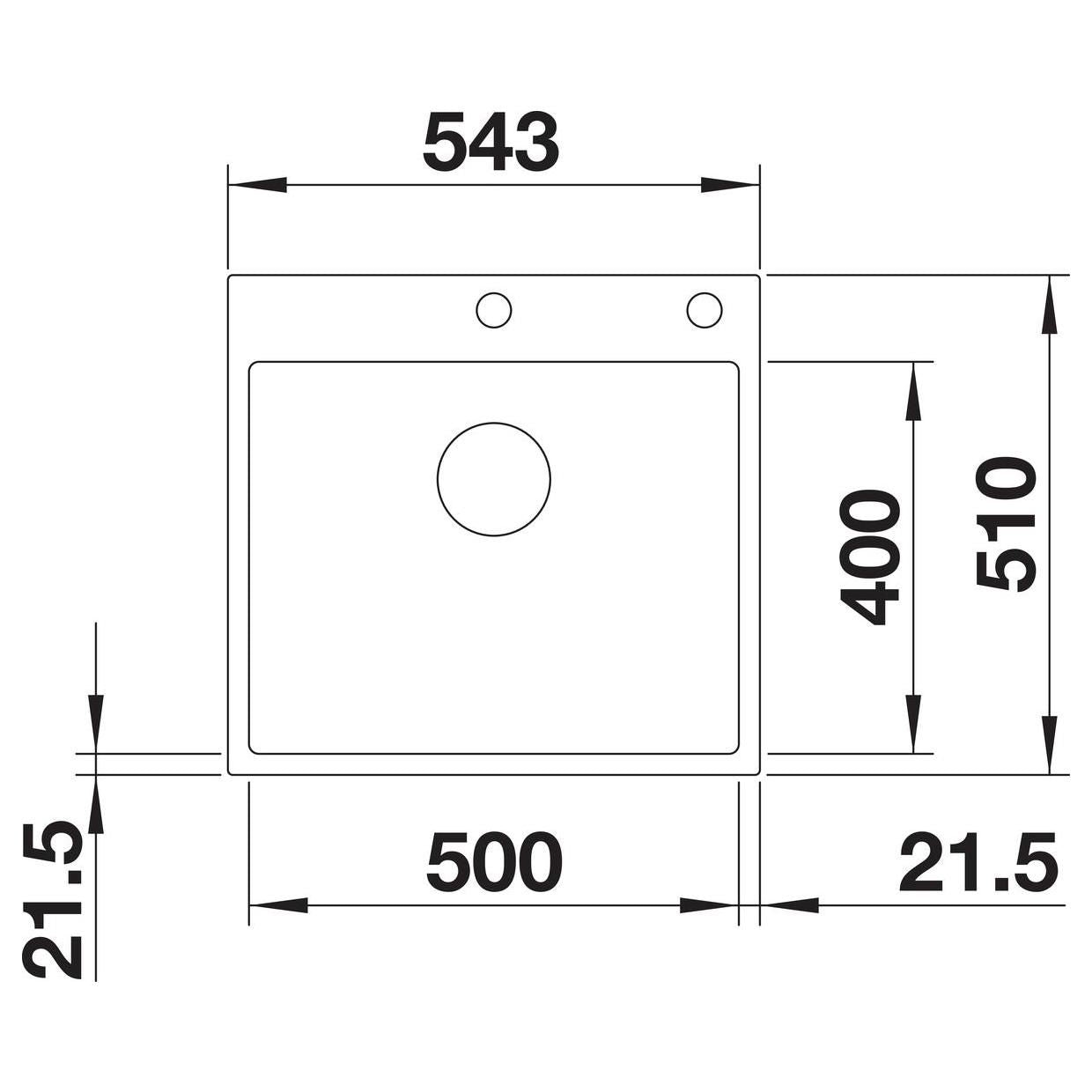 BLANCO SUBLINE 500-IF/A SteelFrame SILGRANIT mit Ablauffernbedienung anthrazit 524111