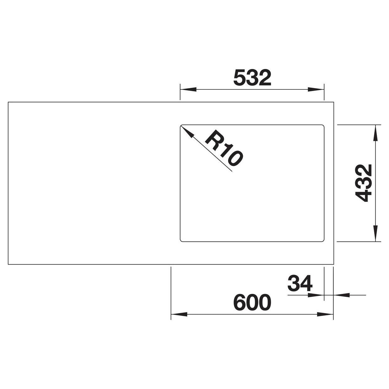 BLANCO SUBLINE 500-IF SteelFrame SILGRANIT ohne Ablauffernbedienung anthrazit 524107