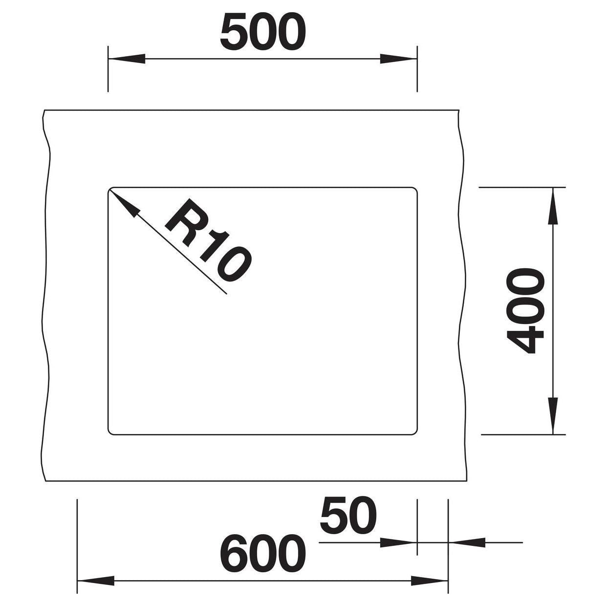 BLANCO SUBLINE 500-U SILGRANIT ohne Ablauffernbedienung anthrazit 527797