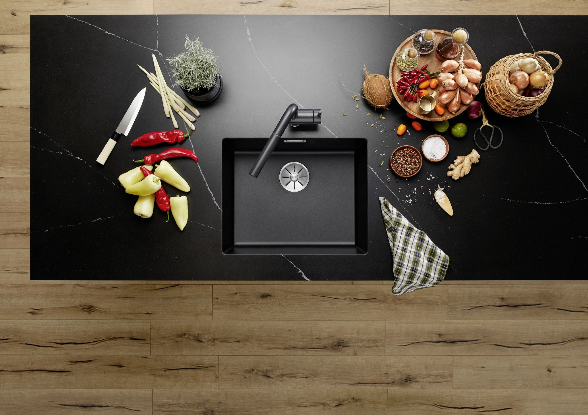 BLANCO SUBLINE 500-U SILGRANIT ohne Ablauffernbedienung tartufo 527801