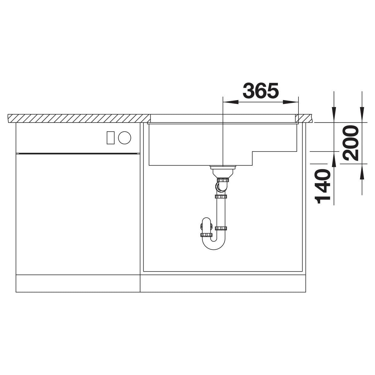 BLANCO SUBLINE 700-U Level SILGRANIT ohne Ablauffernbedienung anthrazit 523452