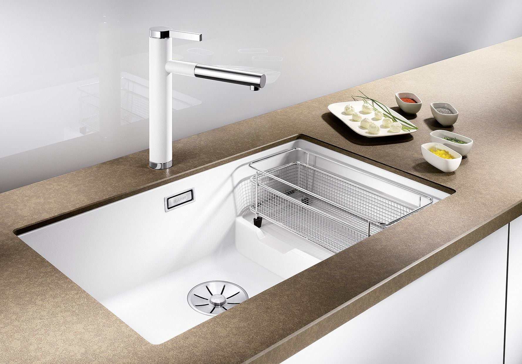 BLANCO SUBLINE 700-U Level SILGRANIT ohne Ablauffernbedienung schwarz 526003