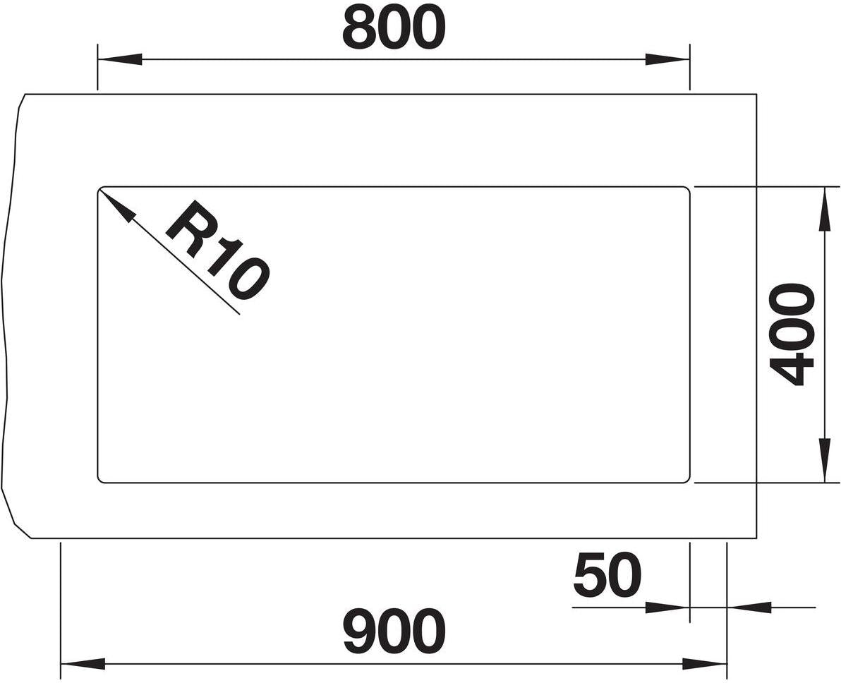 BLANCO SUBLINE 800-U SILGRANIT ohne Ablauffernbedienung weiß 523145