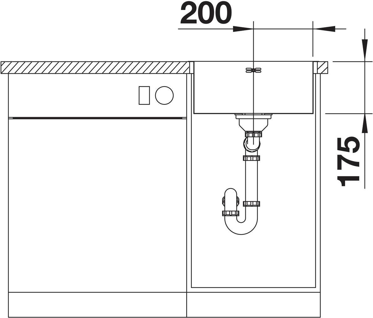 SUPRA 400-IF/A R12 Edelstahl Bürstfinish ohne Ablauffernbedienung 526352