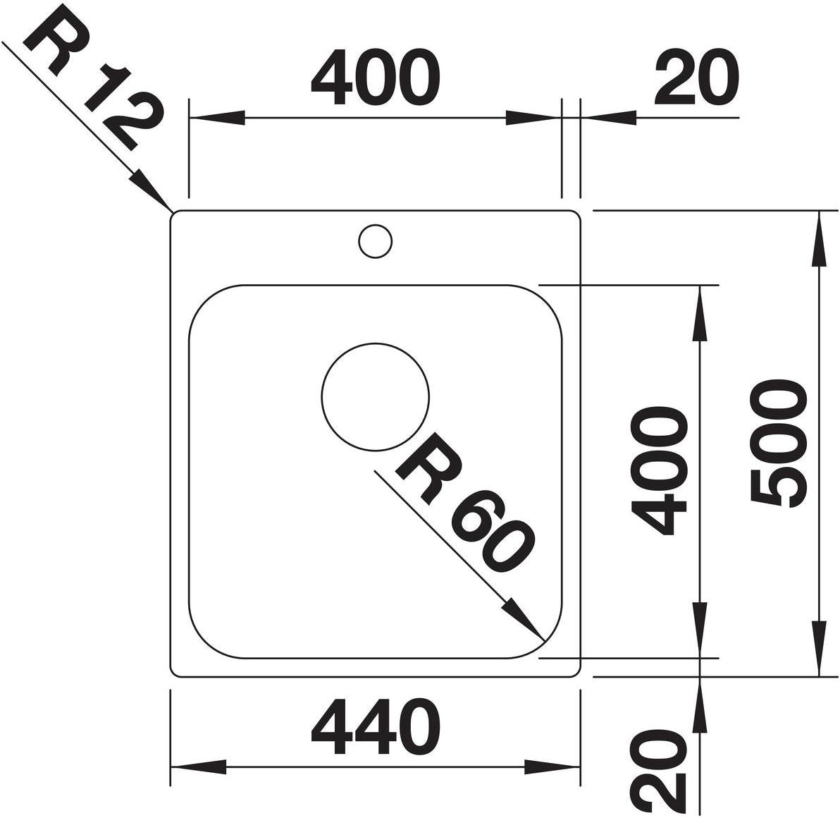 SUPRA 400-IF/A R12 Edelstahl Bürstfinish ohne Ablauffernbedienung 526352