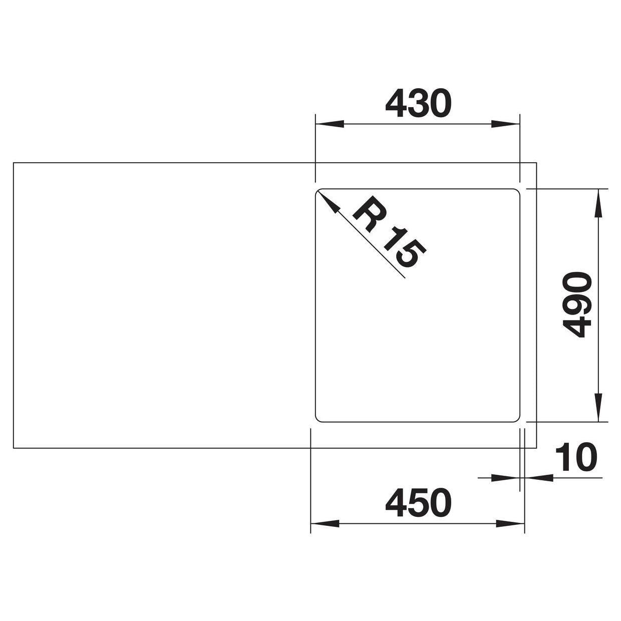BLANCO SUPRA 400-IF/A R12 Edelstahl Bürstfinish mit Ablauffernbedienung 526353