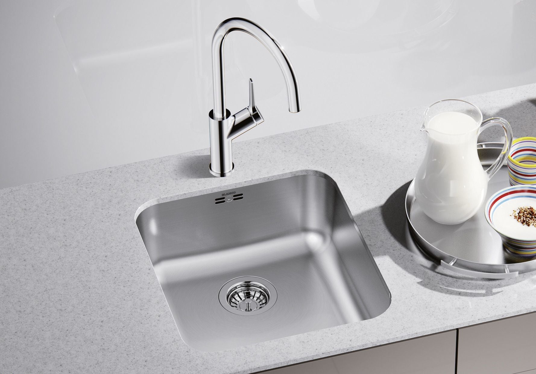 BLANCO SUPRA 450-U Edelstahl Bürstfinish ohne Ablauffernbedienung 518203