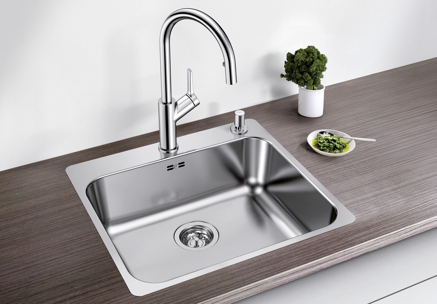 BLANCO SUPRA 500-IF/A R12 Edelstahl Bürstfinish mit Ablauffernbedienung 526355