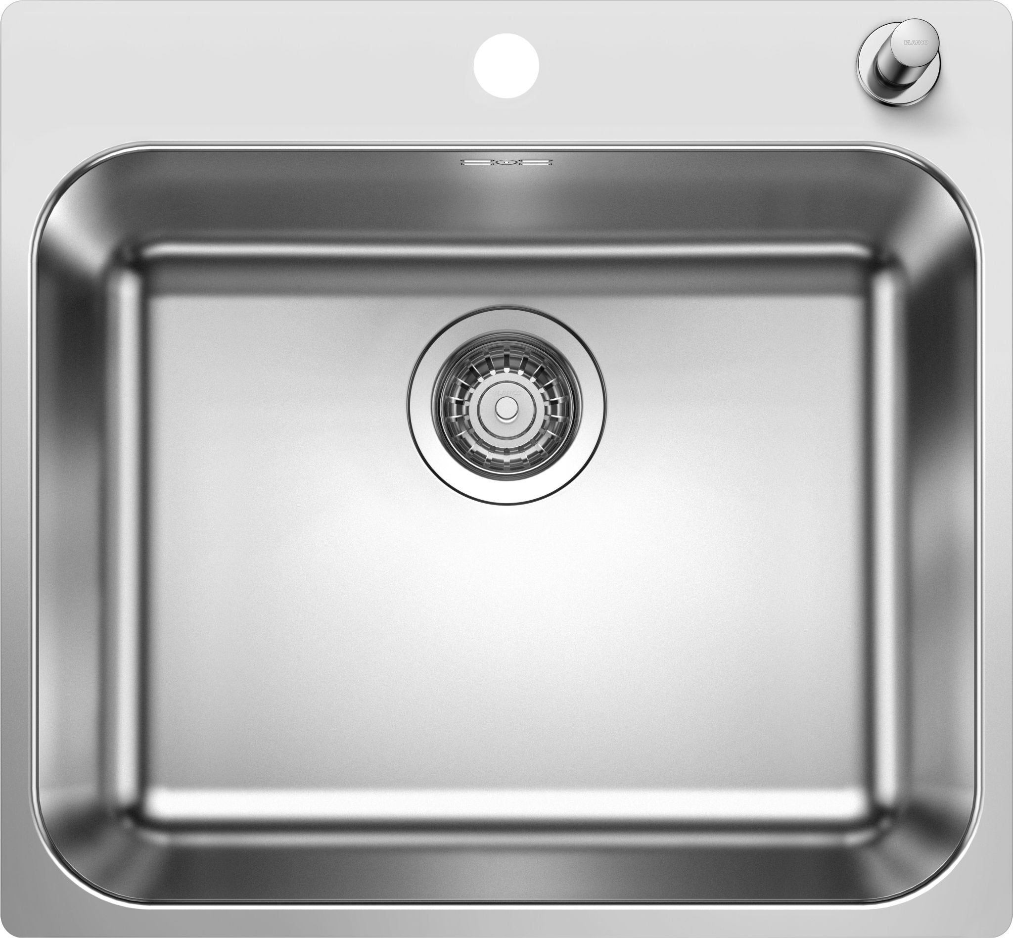 BLANCO SUPRA 500-IF/A R12 Edelstahl Bürstfinish mit Ablauffernbedienung 526355