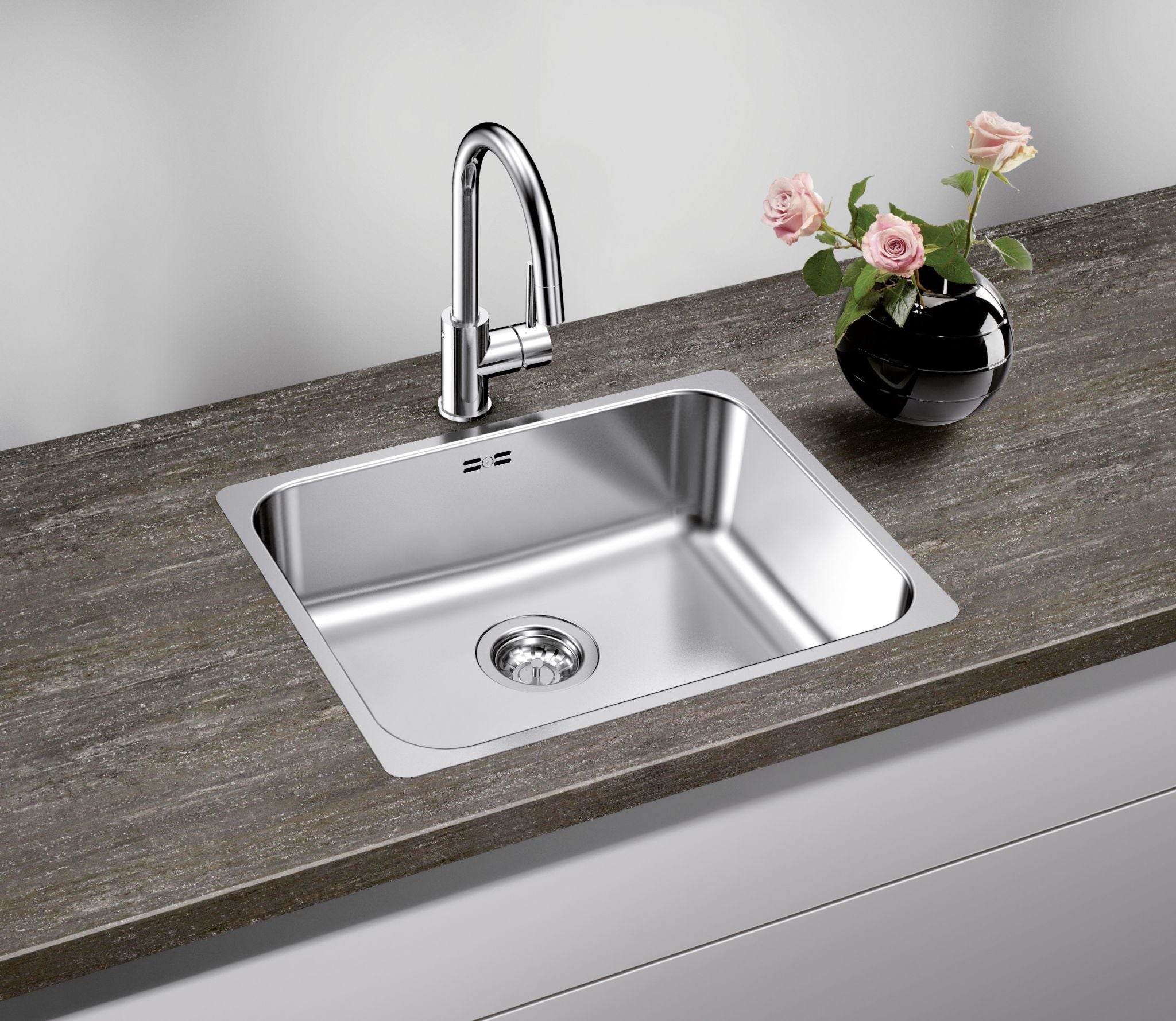BLANCO SUPRA 500-IF R12 Edelstahl Bürstfinish ohne Ablauffernbedienung 526351