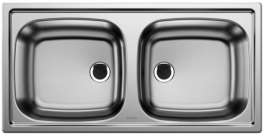 BLANCO TOP EZ 8 x 4 Edelstahl Naturfinish ohne Ablaufgarnitur reversibel 500372
