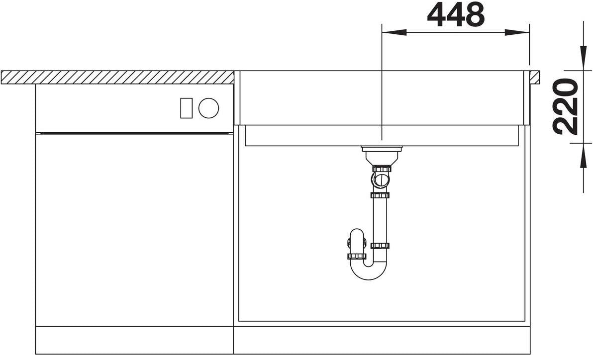 BLANCO VINTERA XL 9-UF SILGRANIT ohne Ablauffernbedienung café 526108