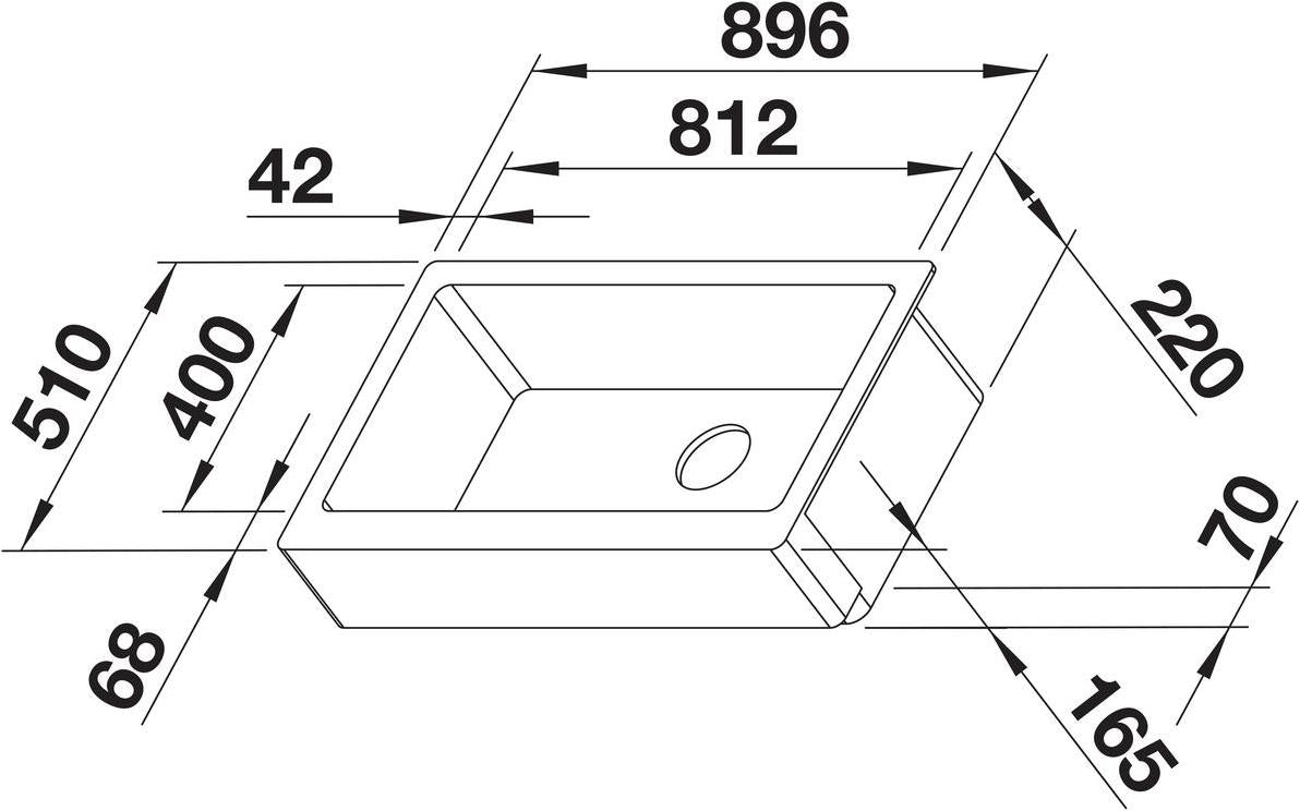 BLANCO VINTERA XL 9-UF SILGRANIT ohne Ablauffernbedienung schwarz 526110