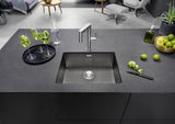 BLANCO ZEROX 500-U DarkSteel Edelstahl DarkSteel ohne Ablauffernbedienung keine Beckenlage 526243