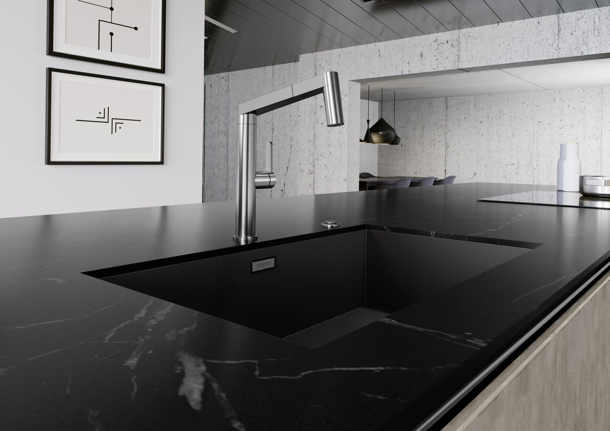 BLANCO ZEROX 700-U DarkSteel Edelstahl DarkSteel ohne Ablauffernbedienung keine Beckenlage 526244