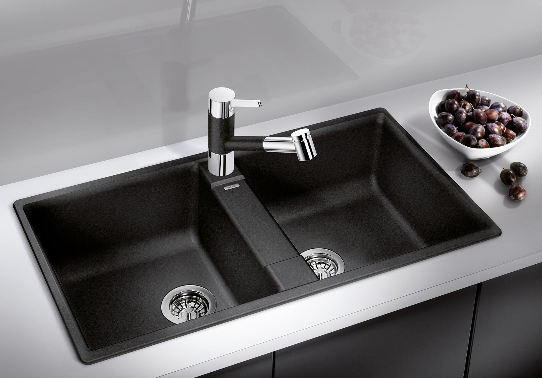 BLANCO ZIA 9 SILGRANIT ohne Ablauffernbedienung schwarz 526029