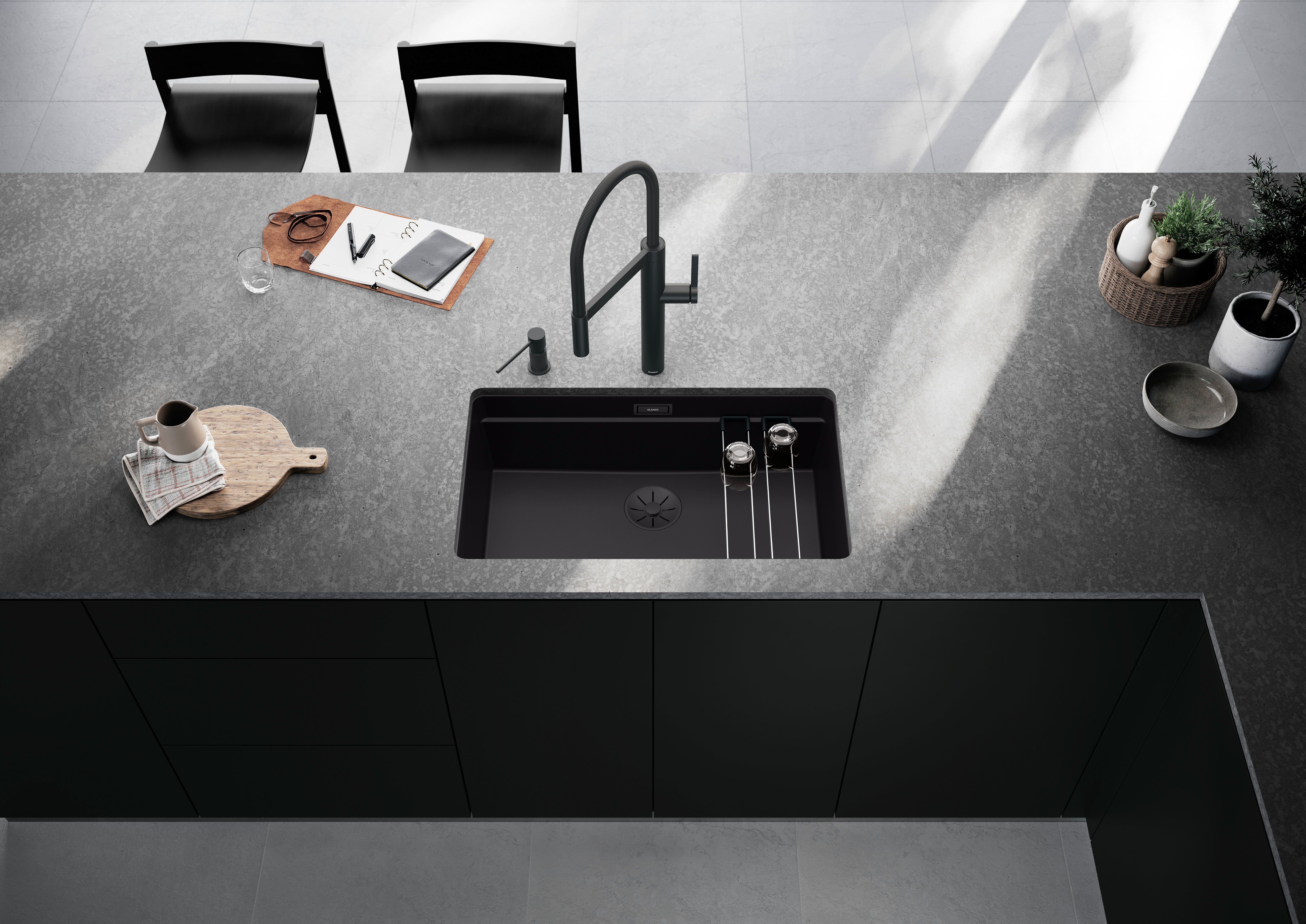 BLANCOCULINA-S II  Sonderfarbe Hochdruck schwarz matt 527464
