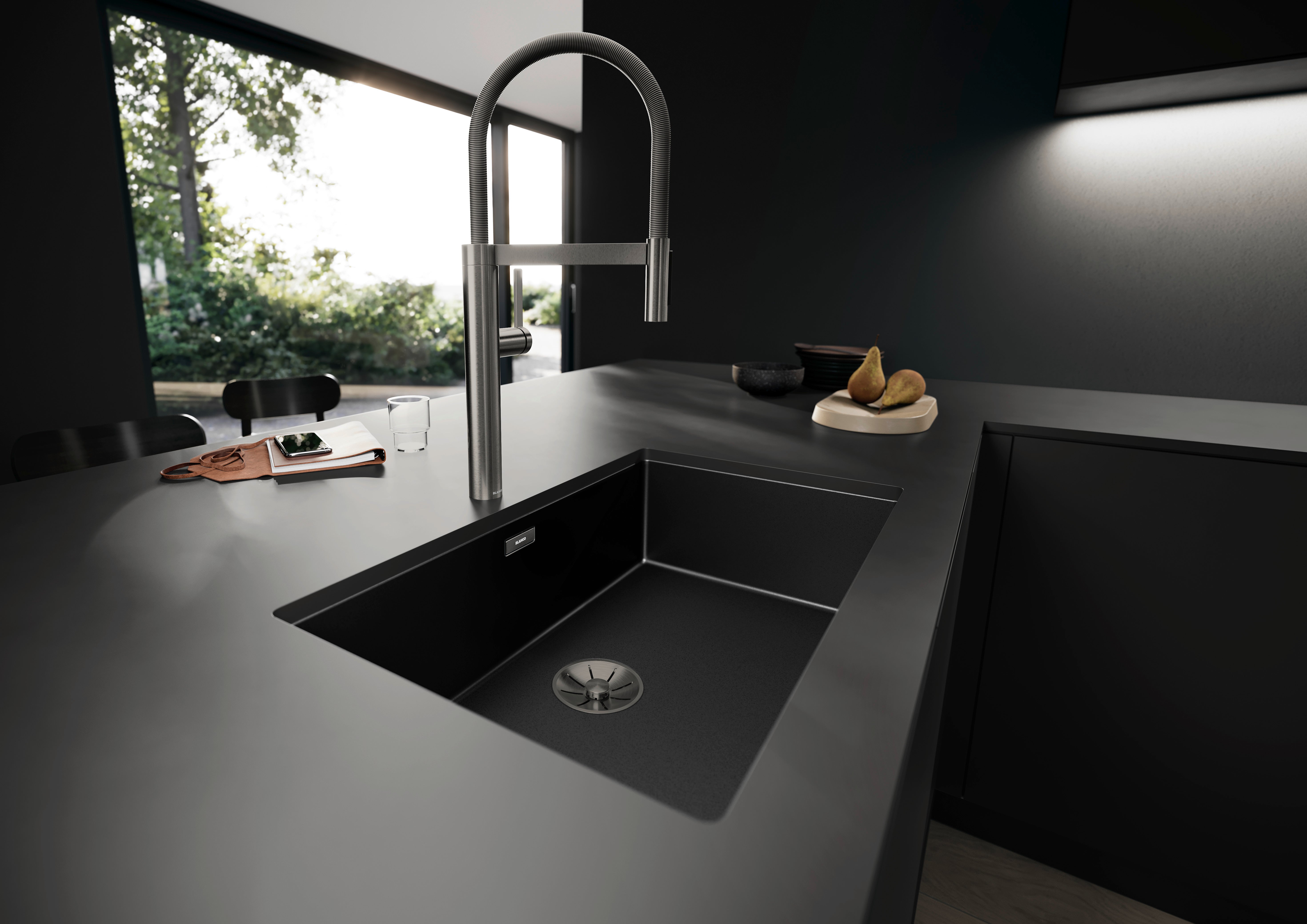 BLANCOCULINA-S II  metallische Oberfläche Hochdruck satin dark steel 527465