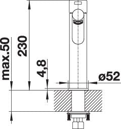 BLANCO AMBIS metallische Oberfläche Hochdruck Edelstahl gebürstet 523118