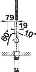 BLANCO CATRIS-S metallische Oberfläche Hochdruck chrom 521476