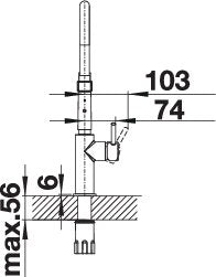 BLANCO CATRIS-S Flexo PVD Hochdruck PVD Steel 525792