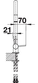 BLANCO CORESSA-F metallische Oberfläche Hochdruck Hebel links chrom 521544