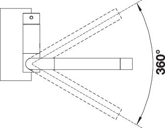 BLANCO CORESSA-F metallische Oberfläche Hochdruck Hebel links chrom 521544