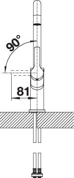 BLANCO JURENA metallische Oberfläche Hochdruck chrom 520764