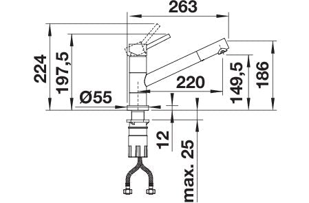 BLANCO KANO-F metallische Oberfläche Hochdruck chrom 527959