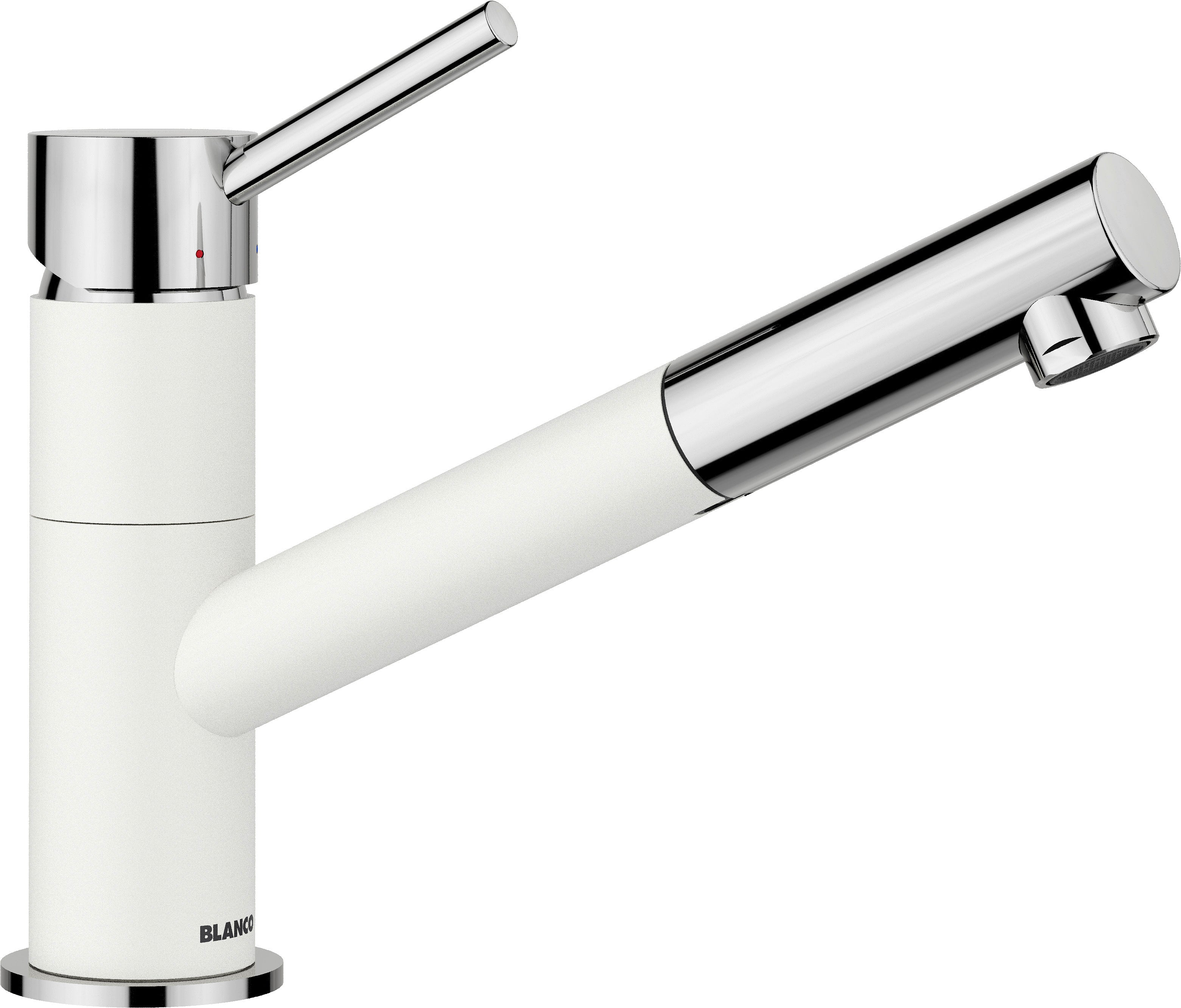 BLANCO KANO-S SILGRANIT-Look zweifarbig Hochdruck silgranitweiß/chrom 525040