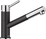 BLANCO KANO-S SILGRANIT-Look zweifarbig Hochdruck silgranitschwarz/chrom 526174