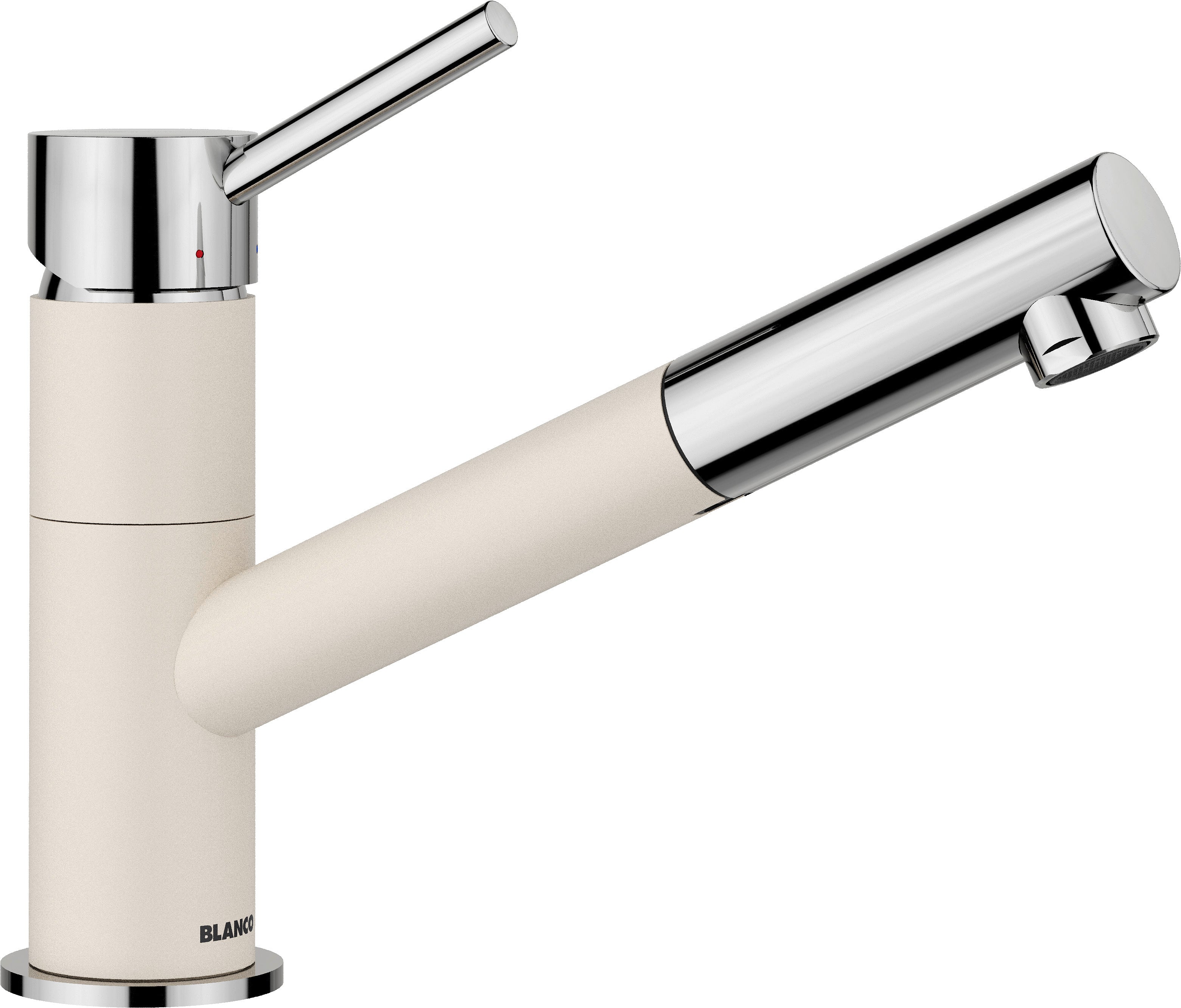 BLANCO KANO-S SILGRANIT-Look zweifarbig Hochdruck softweiß/chrom 526953