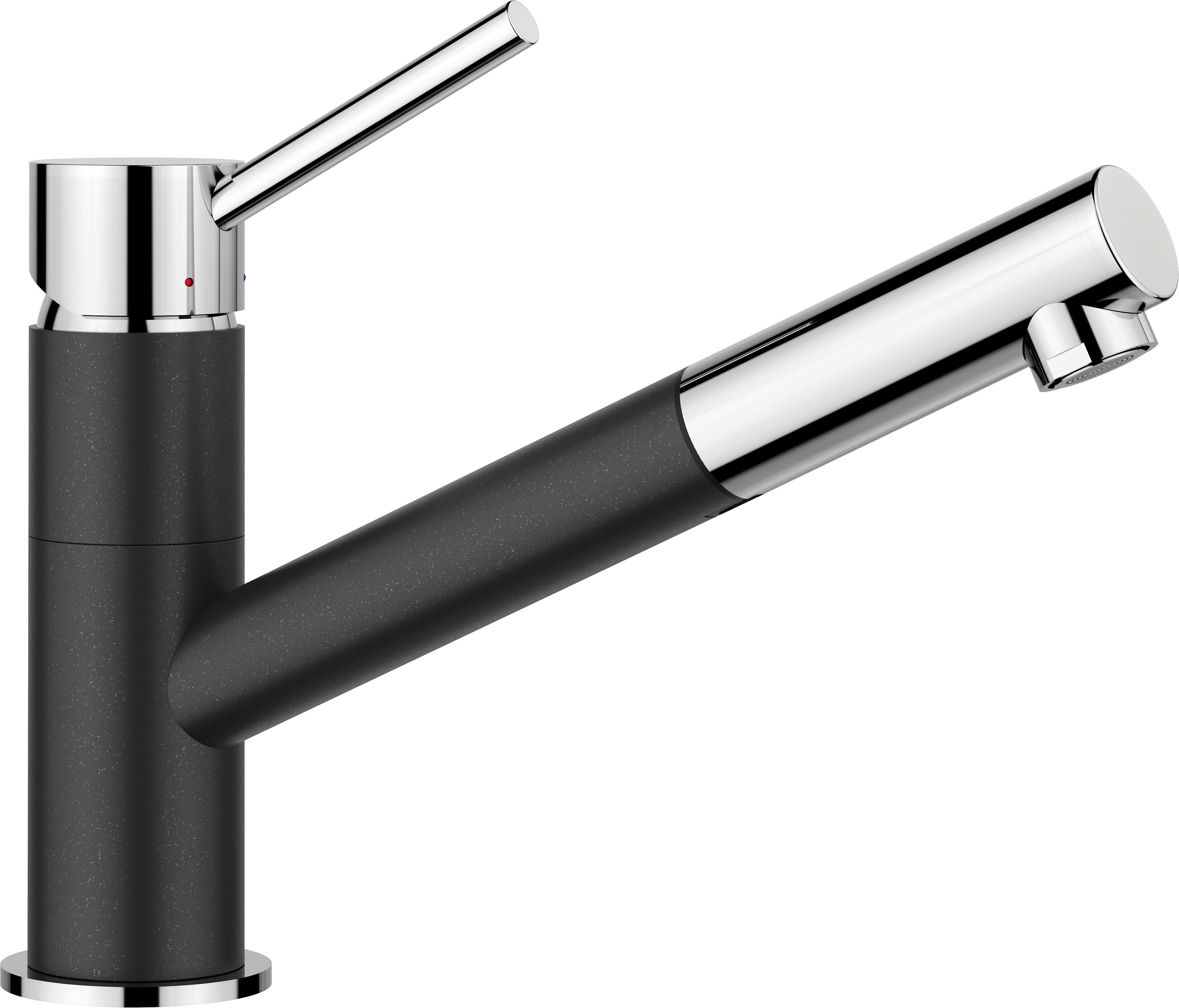 BLANCO KANO-S  SILGRANIT-Look zweifarbig Niederdruck anthrazit/chrom 527649