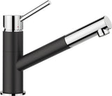 BLANCO KANO-S  SILGRANIT-Look zweifarbig Niederdruck anthrazit/chrom 527649