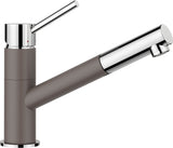 BLANCO KANO-S  SILGRANIT-Look zweifarbig Niederdruck vulkangrau/chrom 527654