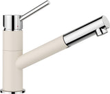 BLANCO KANO-S  SILGRANIT-Look zweifarbig Niederdruck softweiß/chrom 527655