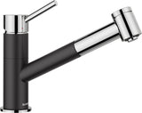 BLANCO KANO-S Vario SILGRANIT-Look zweifarbig Hochdruck silgranitschwarz/chrom 527963