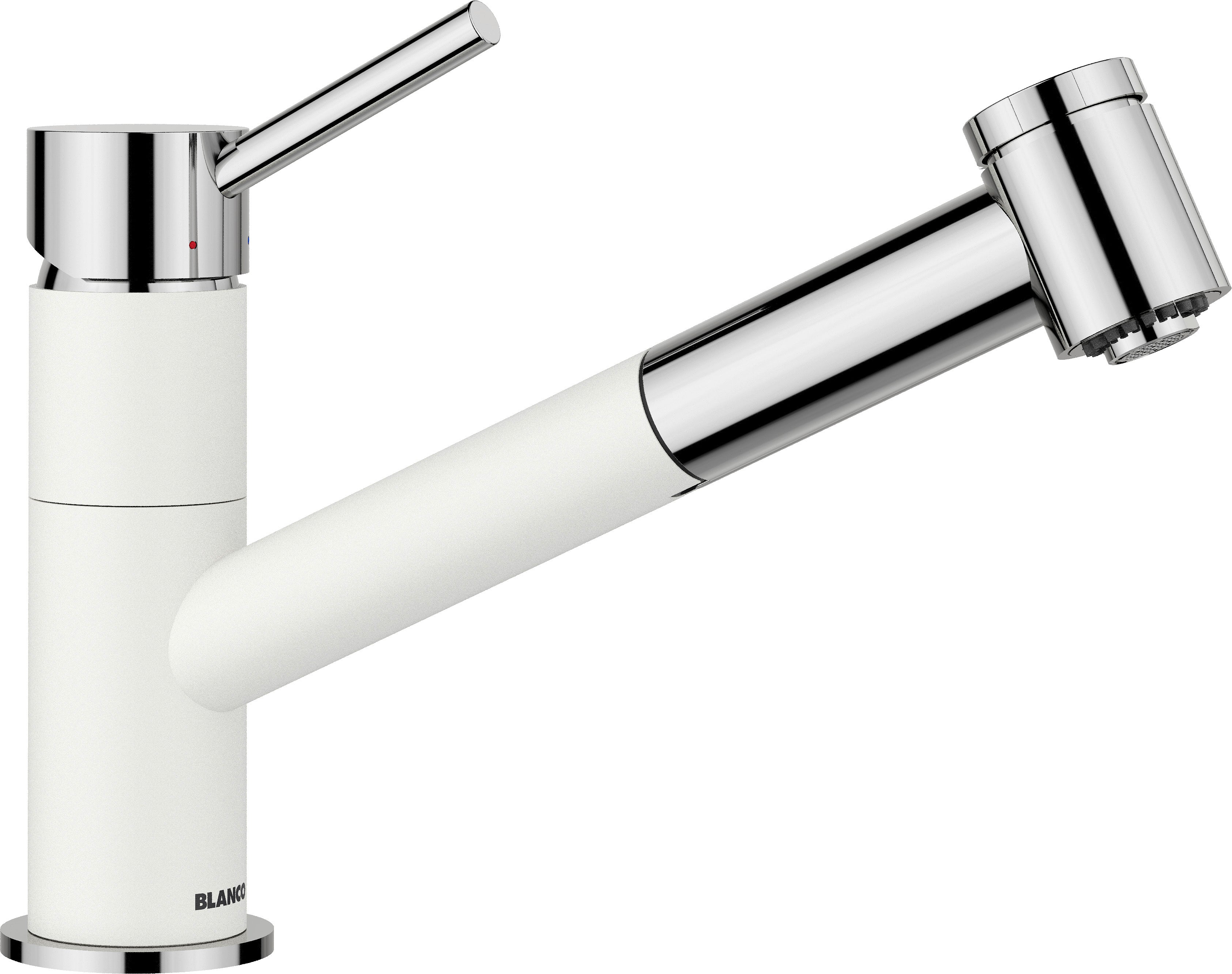 BLANCO KANO-S Vario SILGRANIT-Look zweifarbig Hochdruck silgranitweiß/chrom 527964