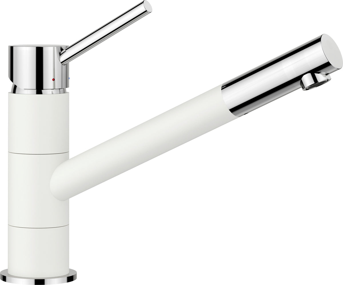 BLANCO KANO SILGRANIT-Look zweifarbig Hochdruck silgranitweiß/chrom 525030