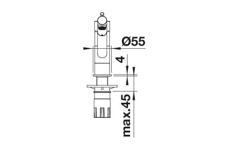 BLANCO KANO  metallische Oberfläche Niederdruck chrom 527647
