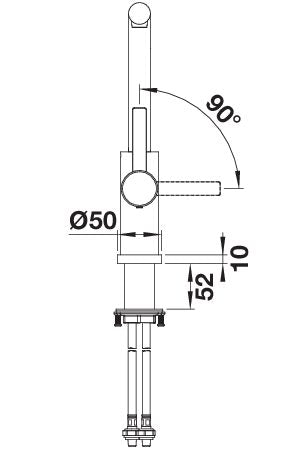 BLANCO LANORA-F metallische Oberfläche Niederdruck Edelstahl gebürstet 526181