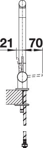 BLANCO LARESSA-F metallische Oberfläche Hochdruck Hebel links chrom 521546