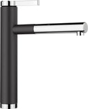 BLANCO LINEE-S SILGRANIT-Look zweifarbig Hochdruck silgranitschwarz/chrom 526171