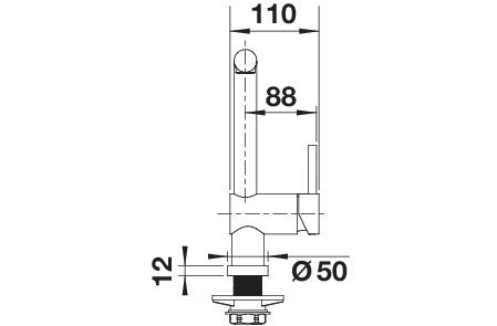 BLANCO LINUS-F metallische Oberfläche Hochdruck chrom 514025
