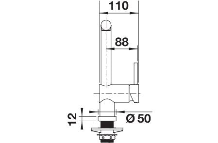 BLANCO LINUS-F metallische Oberfläche Niederdruck chrom 514277