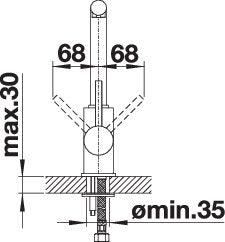 BLANCO MILA metallische Oberfläche Hochdruck chrom 519414