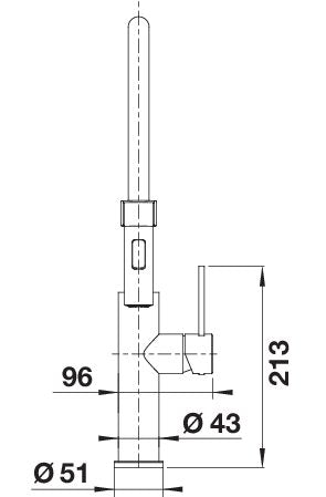 BLANCO SONEA-S FLEXO metallische Oberfläche Hochdruck Edelstahl gebürstet 526616