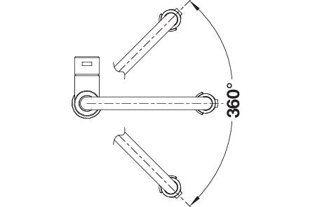 BLANCO SONEA-S FLEXO metallische Oberfläche Hochdruck Edelstahl gebürstet 526616