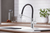 BLANCO VIU-S metallische Oberfläche Hochdruck Vier austauschbare Schlauchhüllen:
kiwi, orange, lemon, lava grey (vormontiert) chrom 524813